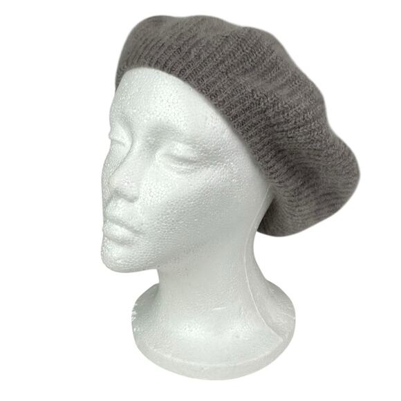 Vintage 70’s Aris Angora Wool Blend Beret Hat Mauve Made in USA - Picture 3 of 7